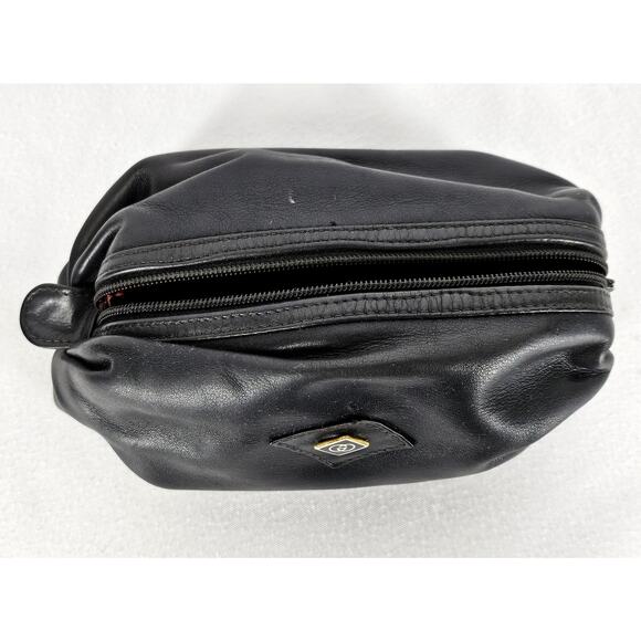 GUCCI VINTAGE ORIGINAL BLACK POCHETTE COSMETIC POUCH MINI HAND BAG (1970-80s) - Picture 3 of 16